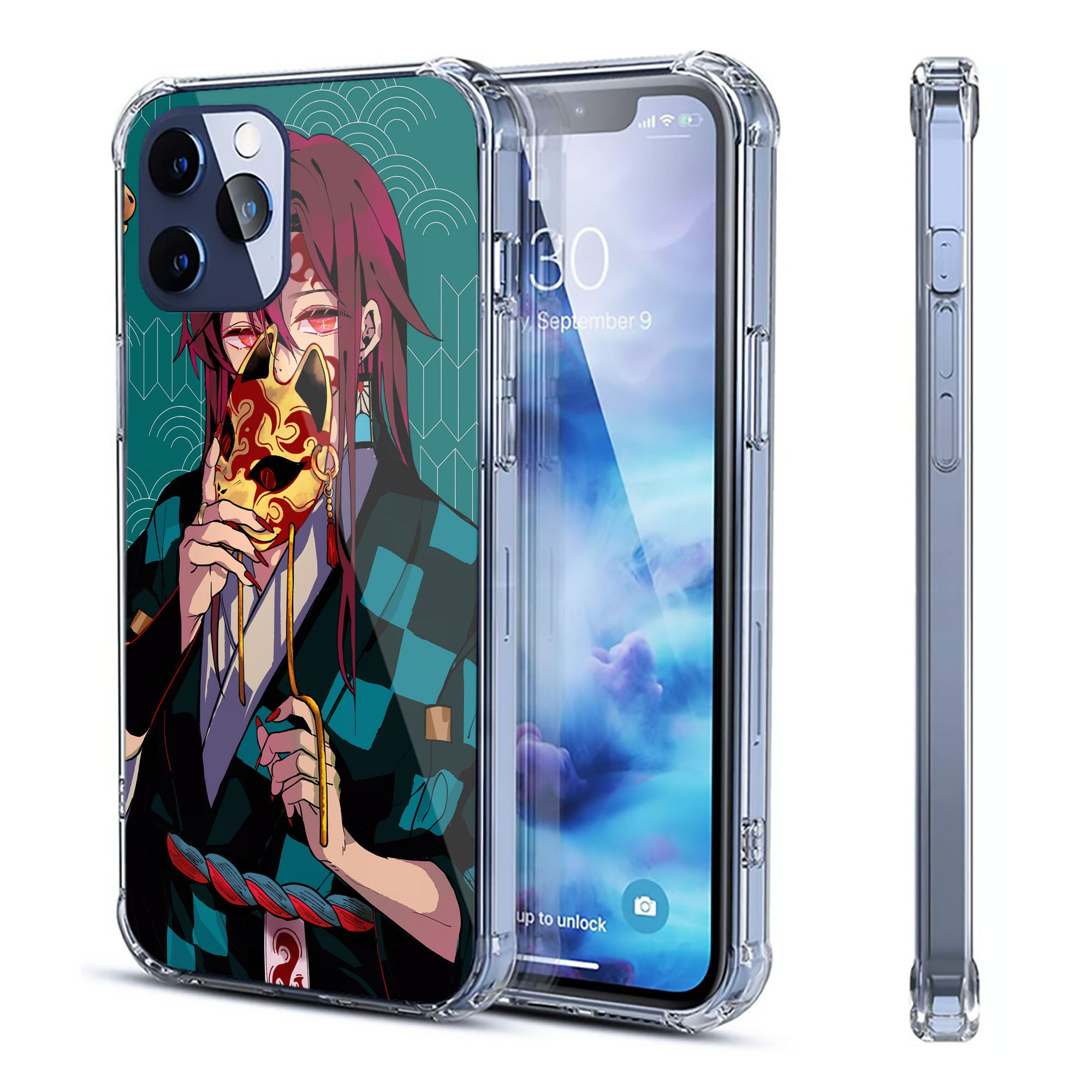 （画像用） 鬼滅の刃（きめつのやいば）竈門 炭治郎／かまど たんじろう Kamado Tanjirou 【iPhone 12シリーズ対応】透明スマホケース（クリアソフトケース）